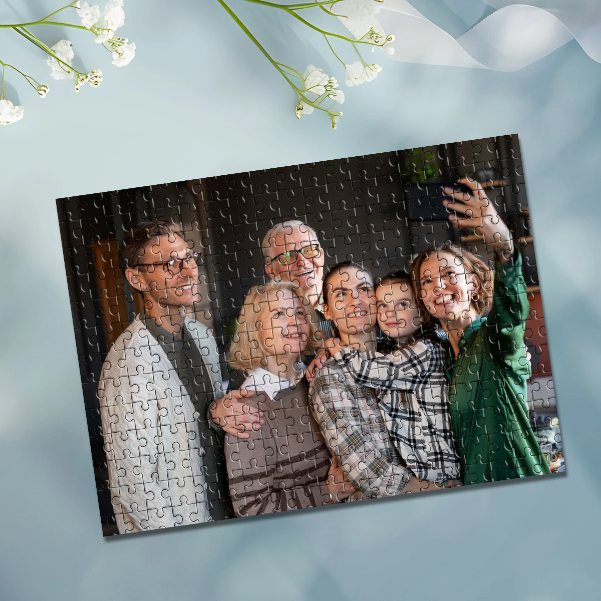 35/300/500/1092 Uds. Foto personalizada rompecabezas foto familiar con sus propias fotos e imágenes regalos ideales para fiestas navideñas