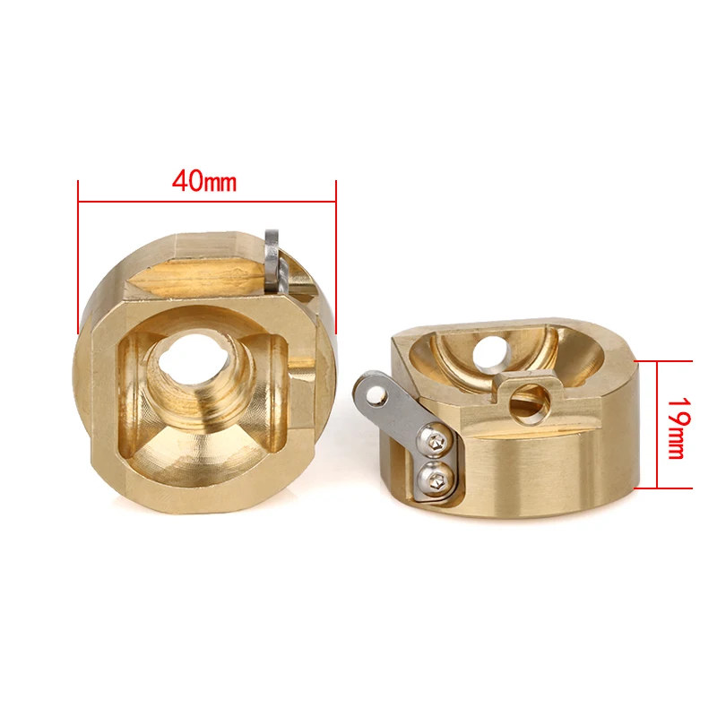 KYX Racing 126g/pcs Brass Heavy Weight Steering Knuckle for 1/10 RC Crawler Car Axial SCX10 II 90046