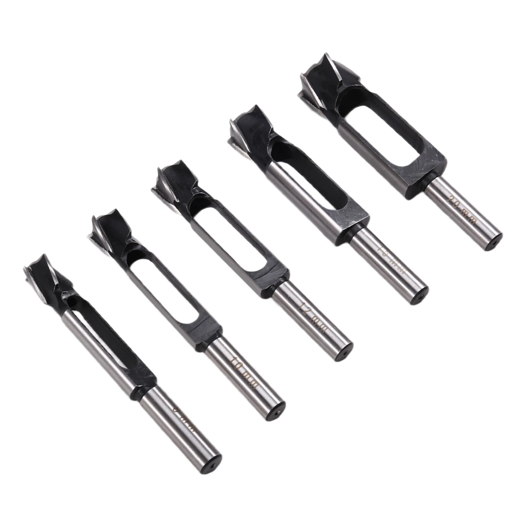 

ABVG-Precision Woodworking With 5Pcs High Speed Steel Drill Bits, 8-20Mm Round Bar Cutters - Perfect For Tenons And Holes