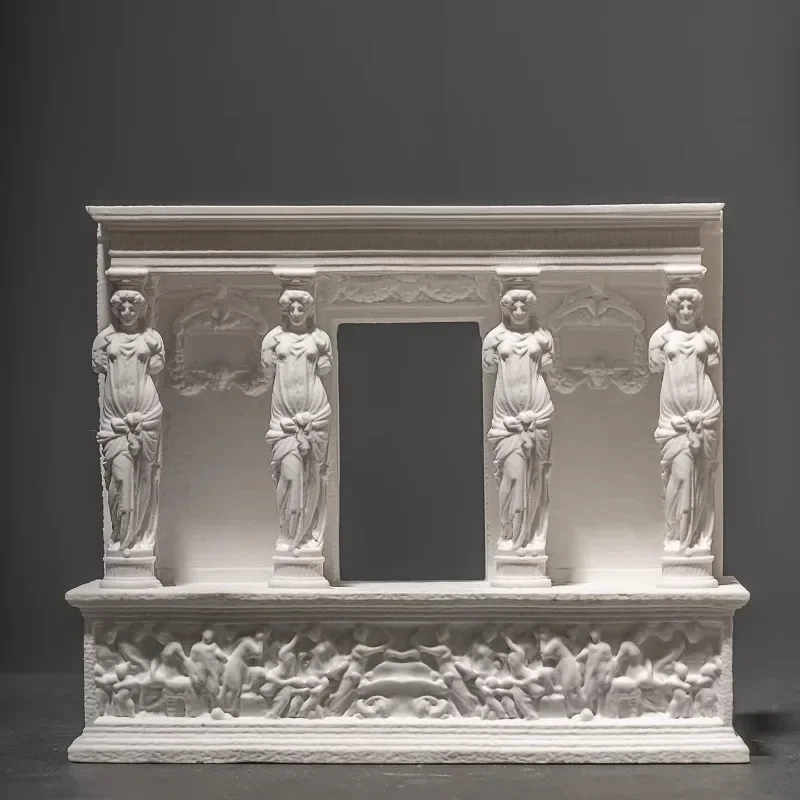 Greek famous architecture Roman sculpture niche style temple palace figure statue plaster aromatherapy tabletop ornament