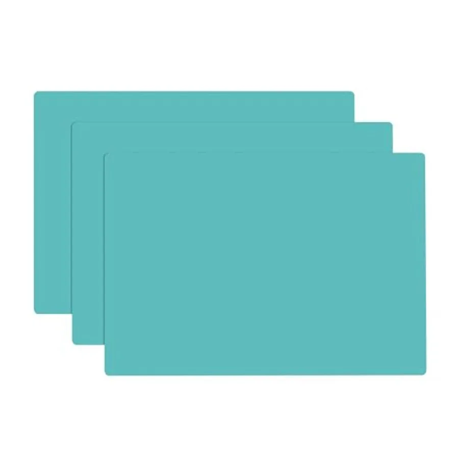 

3Pcs 15.7"x 11.8"x 0.03" Silicone Placemats, Silicone Mat, Silicone Mats for Baking, Kitchen Counter, Jewelry, Paiting