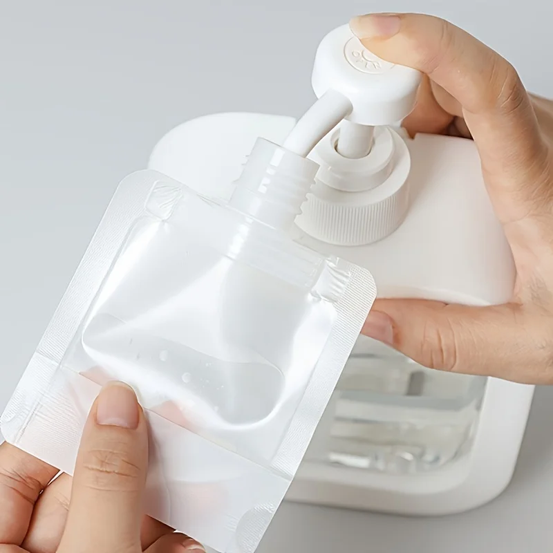 5PCS 30ml/50ml/100ml Reise Nachfüllbare Flache Beutel Shampoo Lotion Dispenser Tasche Kosmetische nachfüllbare Flache Beutel Reise Flaschen Set
