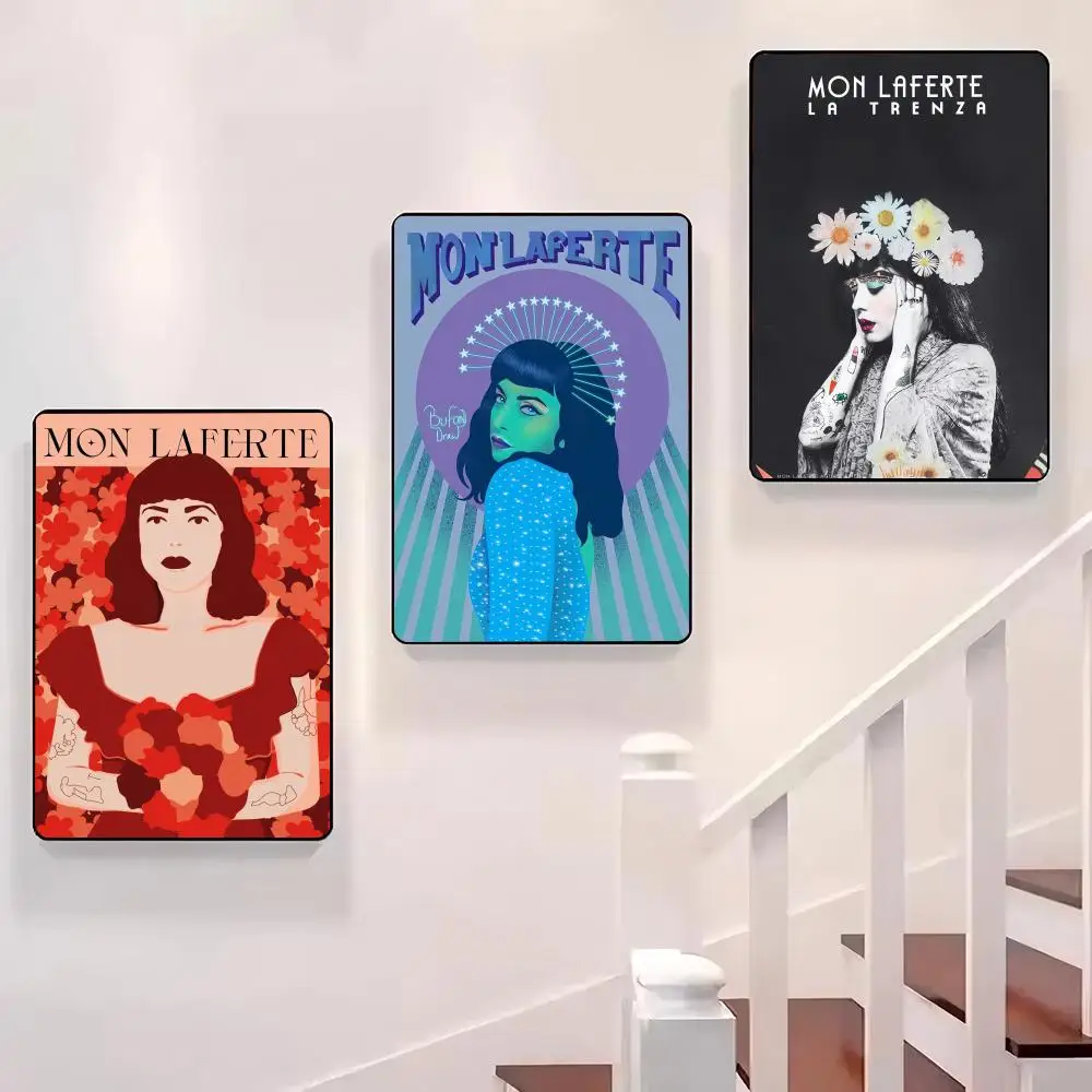 

M-Mon Laferte Music Hot Poster Sticky Wall Waterproof Home Living Room Bedroom Bar Aesthetic Decoration Perfect Gift