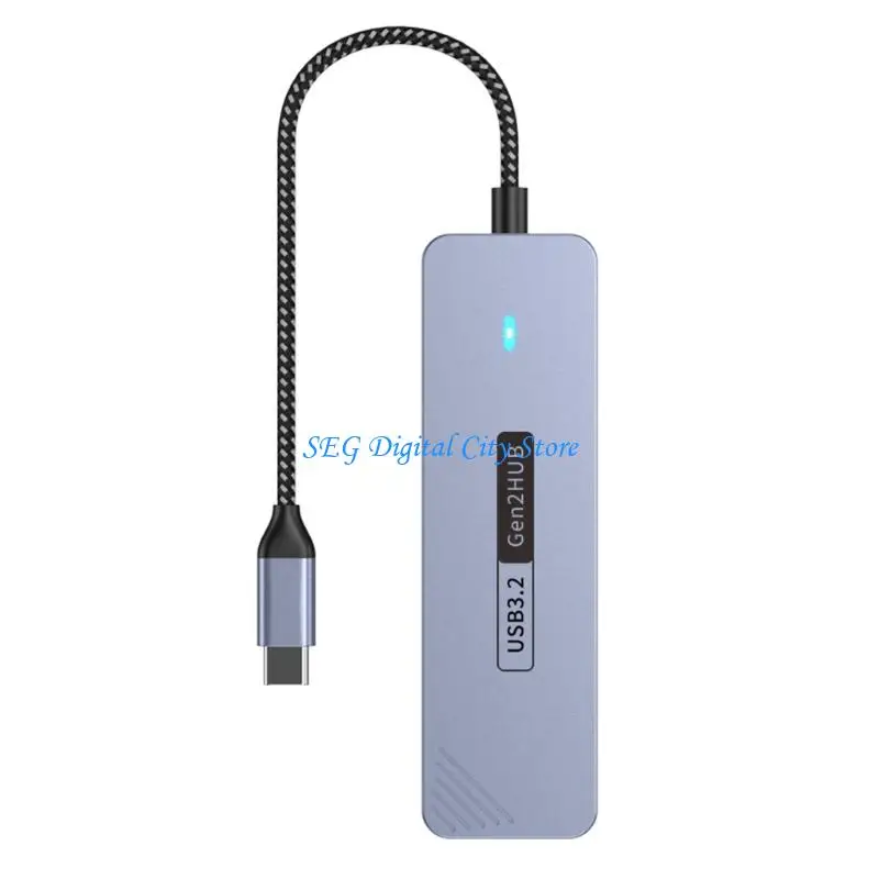 

U75B Portable USB C Splitter 2x Type C+2x USB Charging 10Gbps Transmission Aluminum