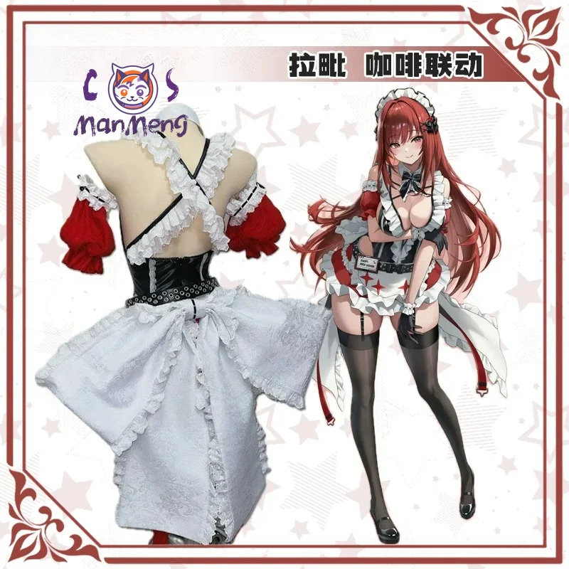 

Handmade Cos Outfit: Goddess of Victory Rapi Red Hood Maid Cafe Cosplay Costume Sexy Maid Uniform for NIKKE Women Halloween