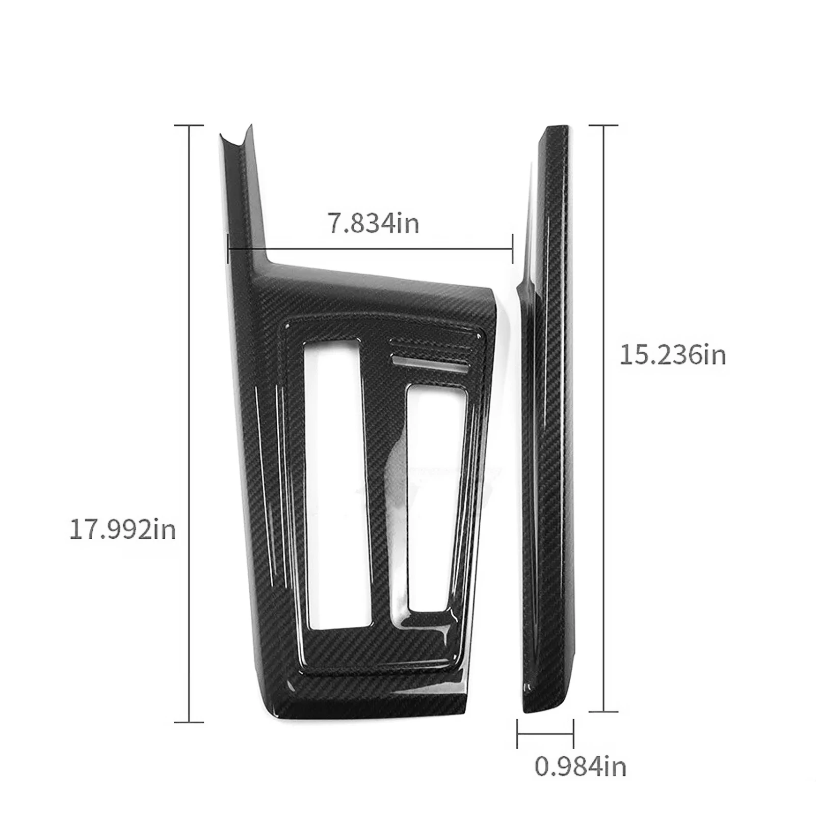 Car Real Dry Carbon Fiber Central Console Gear Shift Panel Frame Trim Cover For Volkswagen GOLF 8 MK8 GTE GTI GTD R Line 2021-24