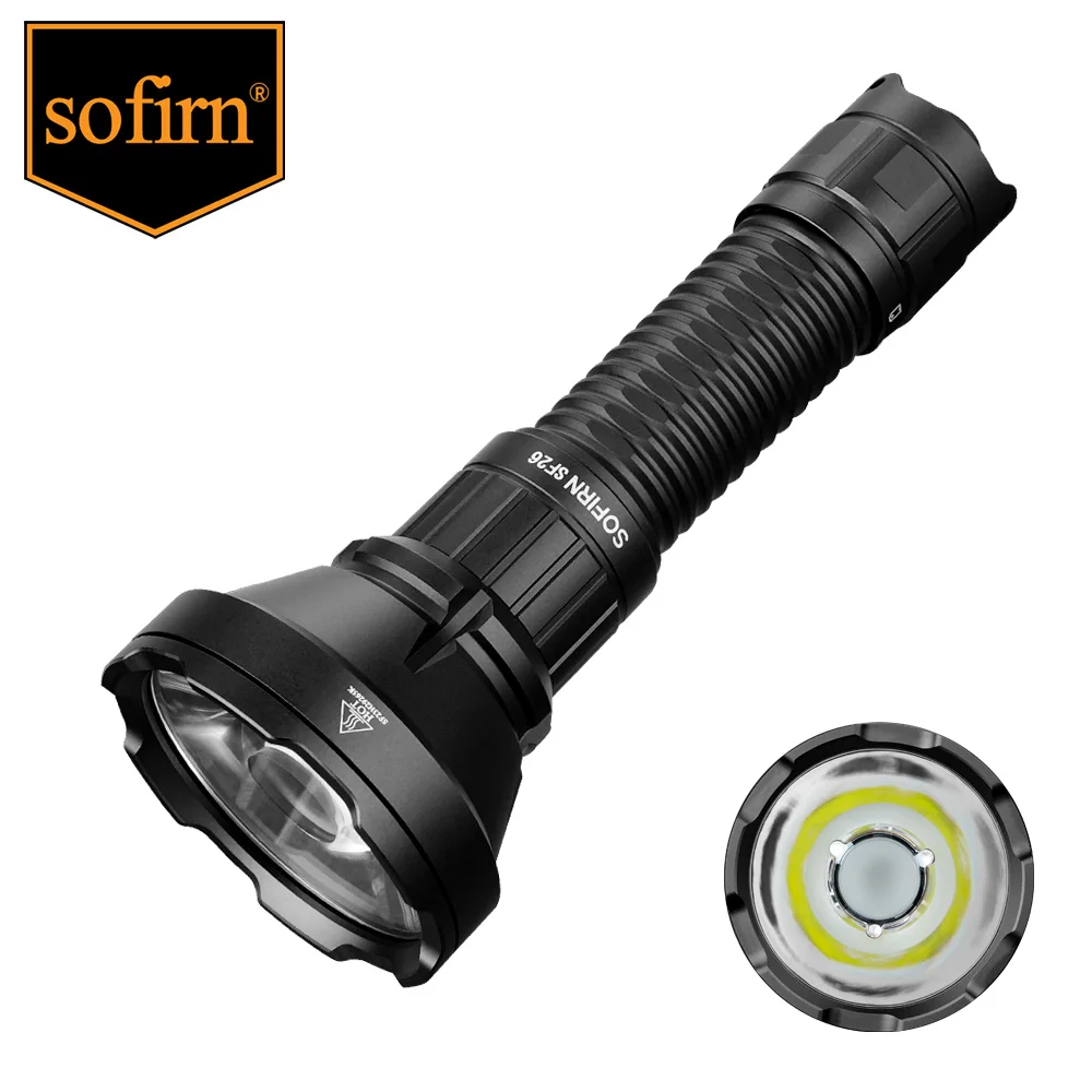 

Sofirn SF26 21700 Tactical Flashlight 2000lm 964m Long-Range USB C Rechargeable Torch with Double Tail Switch IPX-8