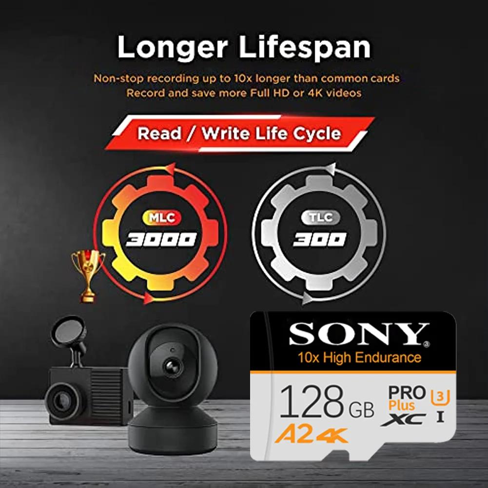 การ์ดหน่วยความจำ Sony SD 2TB 1TB 512GB 256GB 128GB Micro TF Card ถ่ายโอนข้อมูลเร็วพิเศษ - สำหรับโทรศัพท์และพีซีเพื่อเพิ่มความจุ