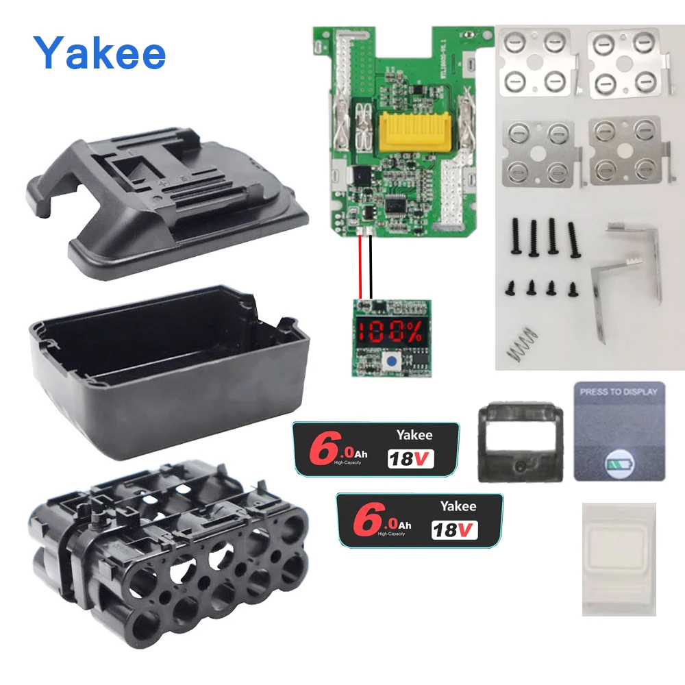 BL1860 Etui na baterie Makita 18V DIY 3.0Ah 6.0Ah 1860 1850 Shell Box z płytką BMS PCB Charging Protection LED digital BL1840