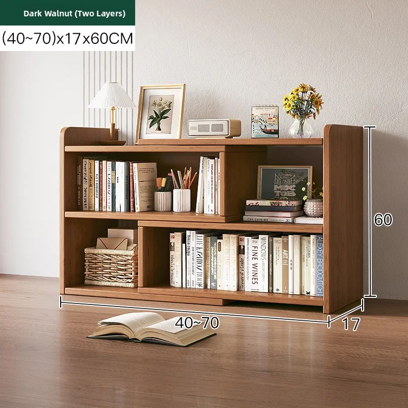 Modern Minimalist Desktop Bookshelf Multi-Layer Storage Rack Office Simple Cabinet Home Student Small Bookcase Organizer image 3