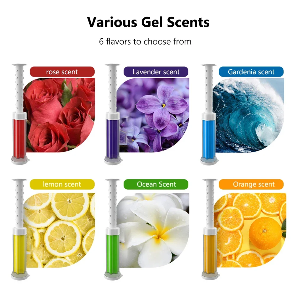 5pc Flower Aromatic Toilet Gel Remove Odors Leave Toilet Cleaner Gel No Traces Comfortable Smell for Bathroom Fragrance Cleaning