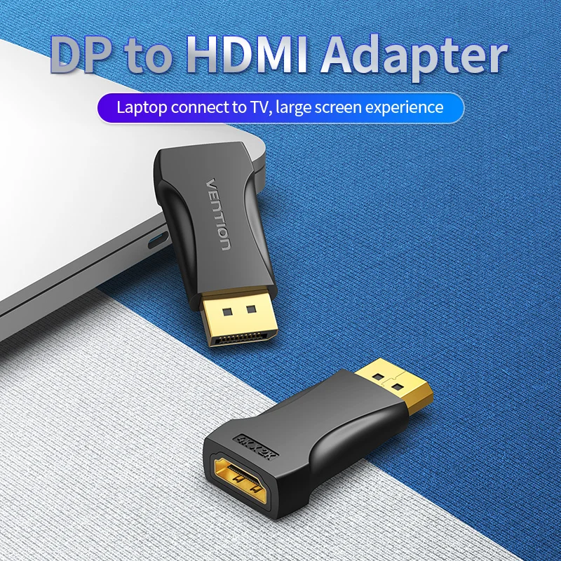 

Vention DP to HDMI Adapter 4K30Hz Display Port Male to HDMI Female Converter for PC Laptop Projector DisplayPort to HDMI Adapter