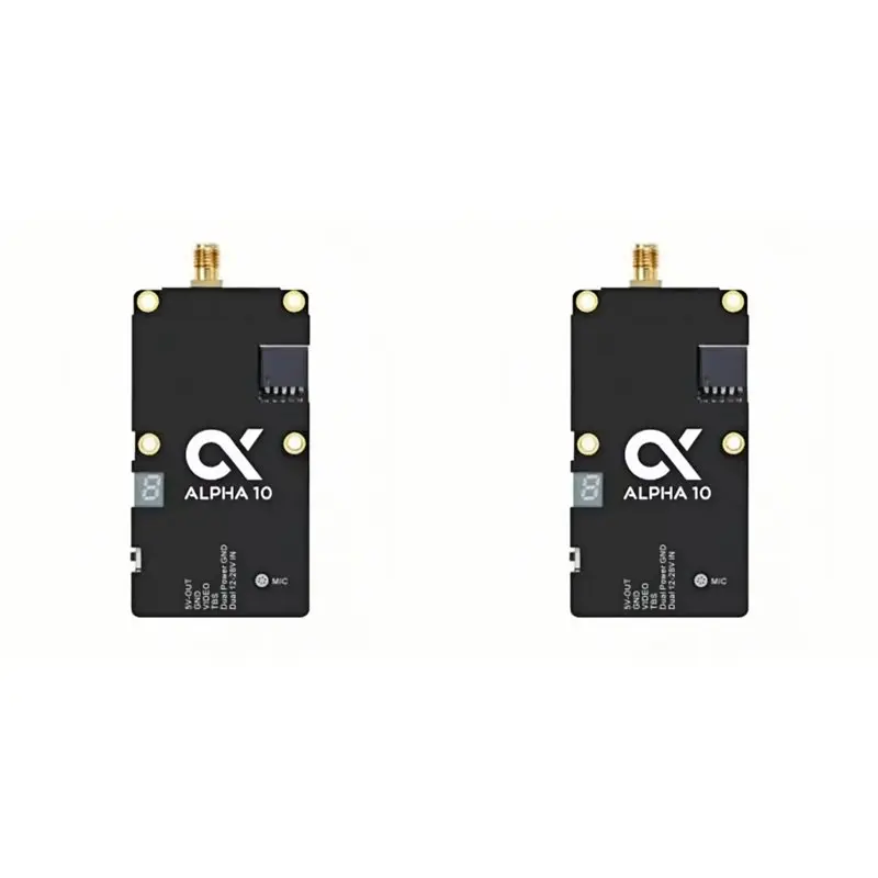 

2X 5.8G 10W FPV VTX для Alpha 10, 10W VTX 5.8ГГц 80 каналов, 10W 7W 5W 3W 1W, высокомощная интеллектуальная система передачи аудио- и видеосигнала
