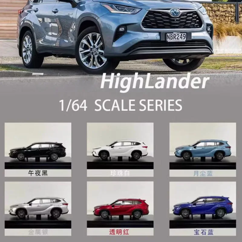 

LCD Diecast 1: 64 Scale Highlander SUV Off-Road Vehicle Alloy Simulation Car Model Classic Collection Display Toy Gift
