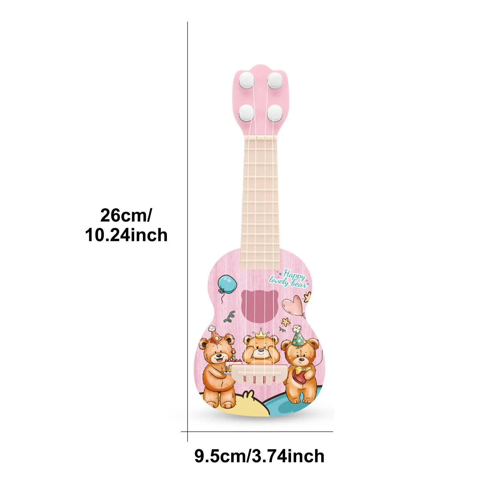 Professional Ukulele Guitar Toy Skill Improving Portable Early Educational 4 Strings Small Guitar for Boys Girls Birthday Gifts