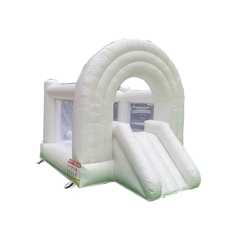 YLWCNN New Inflatable Bounce House Kids Inflate Trampoline Bouncy Game Inflatable Toys White Bouncer Bed With Blower Customized