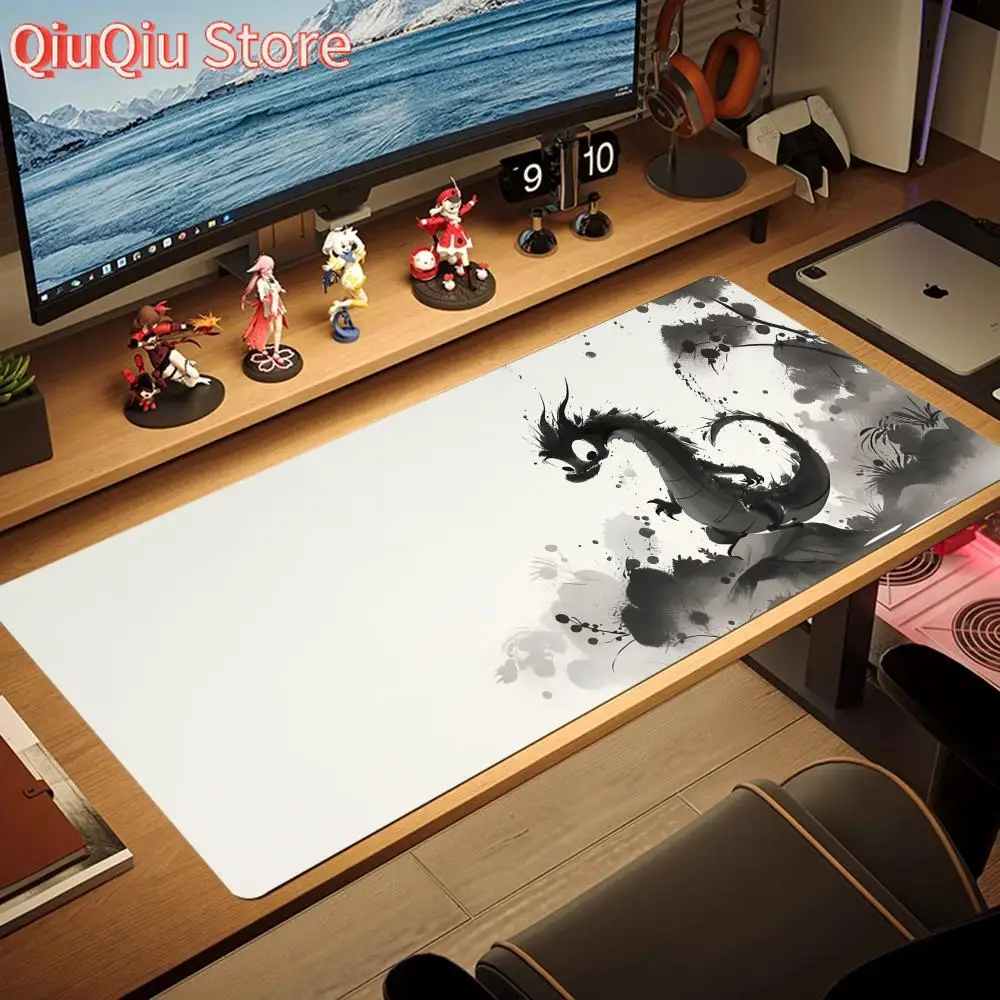 

Ink Cartoon Dragon mini PC mouse Mouse Pad Large phone MousePad XL Gaming Rubber Lock Desk Mat tablet Computer Gamer work office