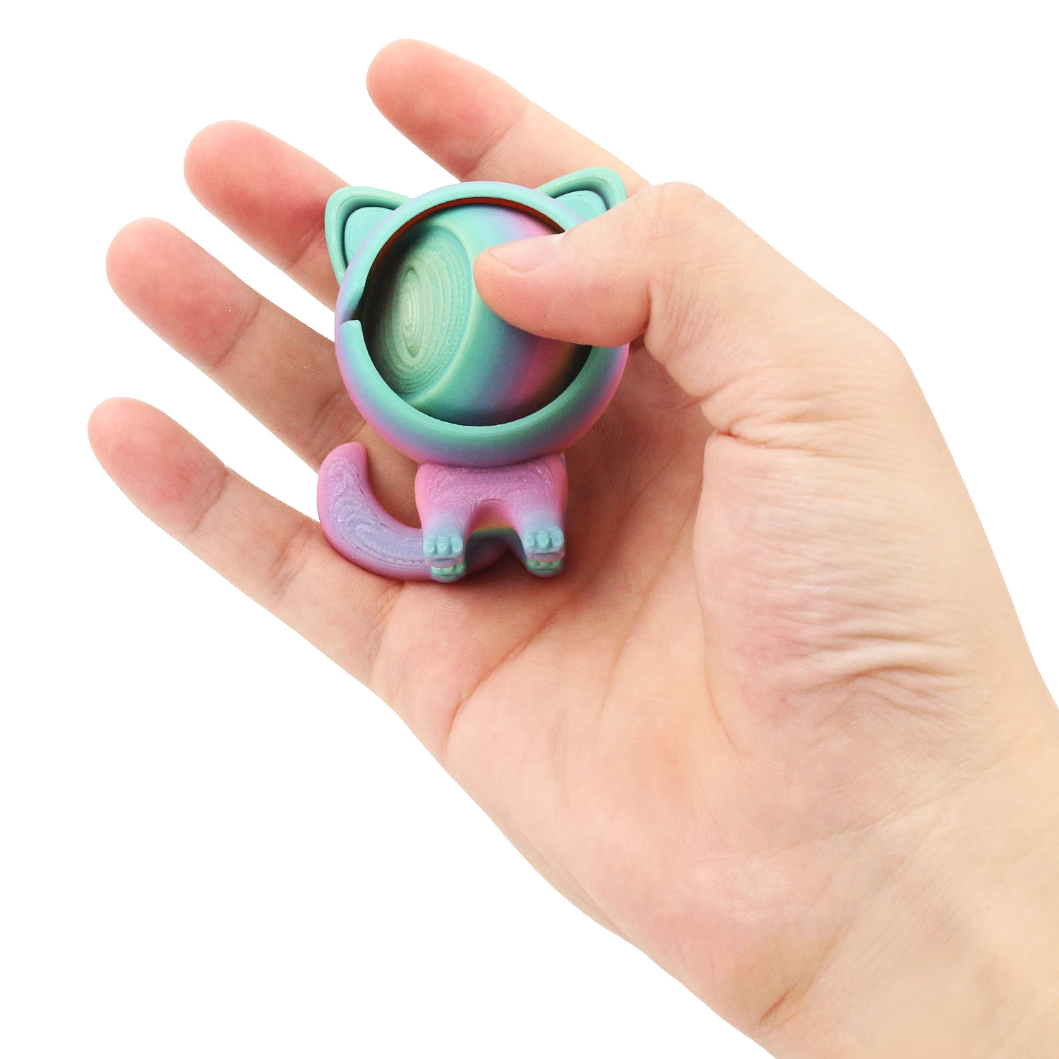 

Раскладывающаяся настольная игрушка для кошек с 3D принтом, креативная декомпрессионная игрушка, вращающаяся игрушка для кошек, подарок