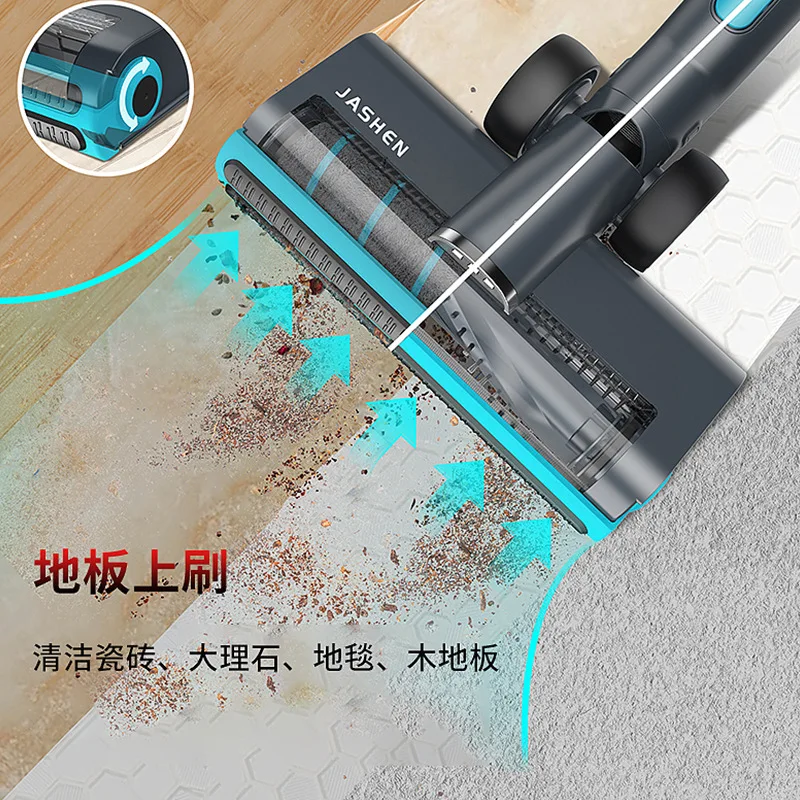 منظف ممسحة كهربائية مع محرك بدون فرش ، شحن لاسلكي ، آلة التطهير ، المحمولة ، المحمولة ، إزالة العث ، ضوء LED