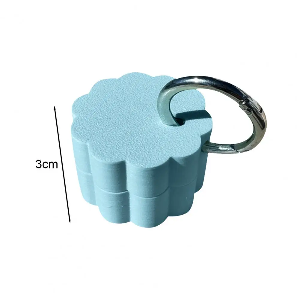 3d Printed Medicine Container Waterproof Keychain Pill Box Container Compact Mini Travel Holder with Key Ring for Pills