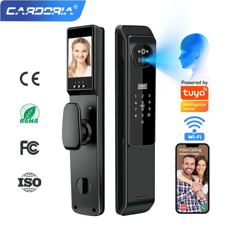 High-Security  Smart Door Lock Anti-TheftTuya WiFi Biometric Electronic Fingerprint TTlock Intelligent Ttlock Door Locks