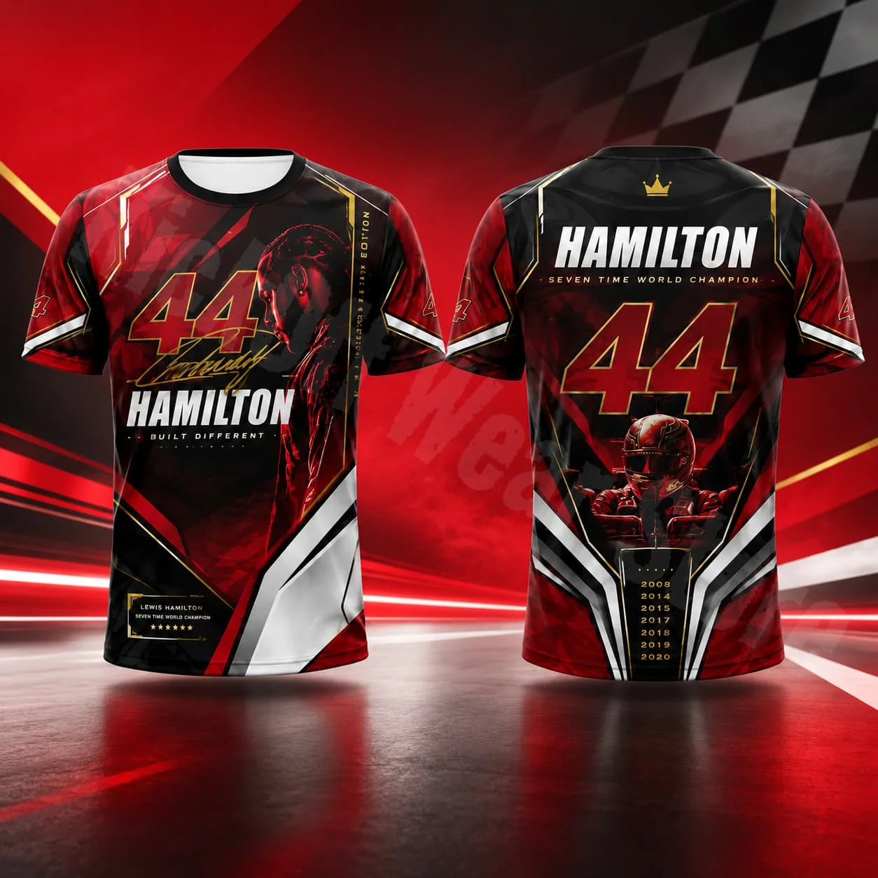 Hamilton 44 Herren-T-Shirt, Sommer-Rennsport-Design, Grafik-T-Shirt, Streetwear, Freizeitshirt, Motorsport-Fanartikel, Unisex, für Männer und Frauen, Geschenk. – Detail 7