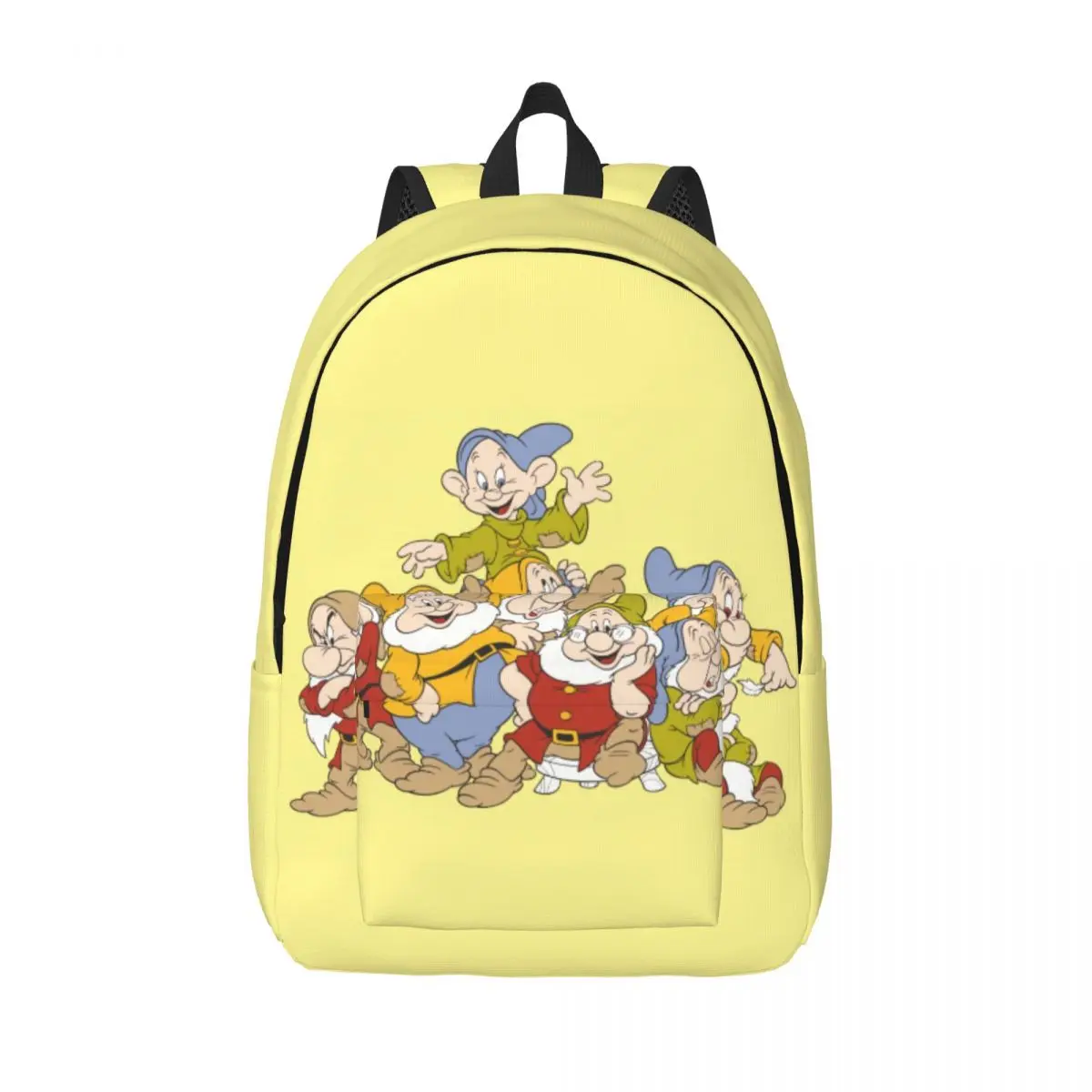 

Custom Snow White And The Seven Dwarfs Laptop Backpack Men Women Basic Bookbag for College School Students Cute Cartoon Bag