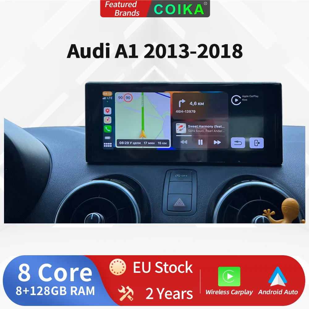 Factory Price Apple Carplay Radio For 13-18 AUDI A1 Carplay Android Auto SIM 4G Google USB GPS Navi IPS Car Intelligent Systems