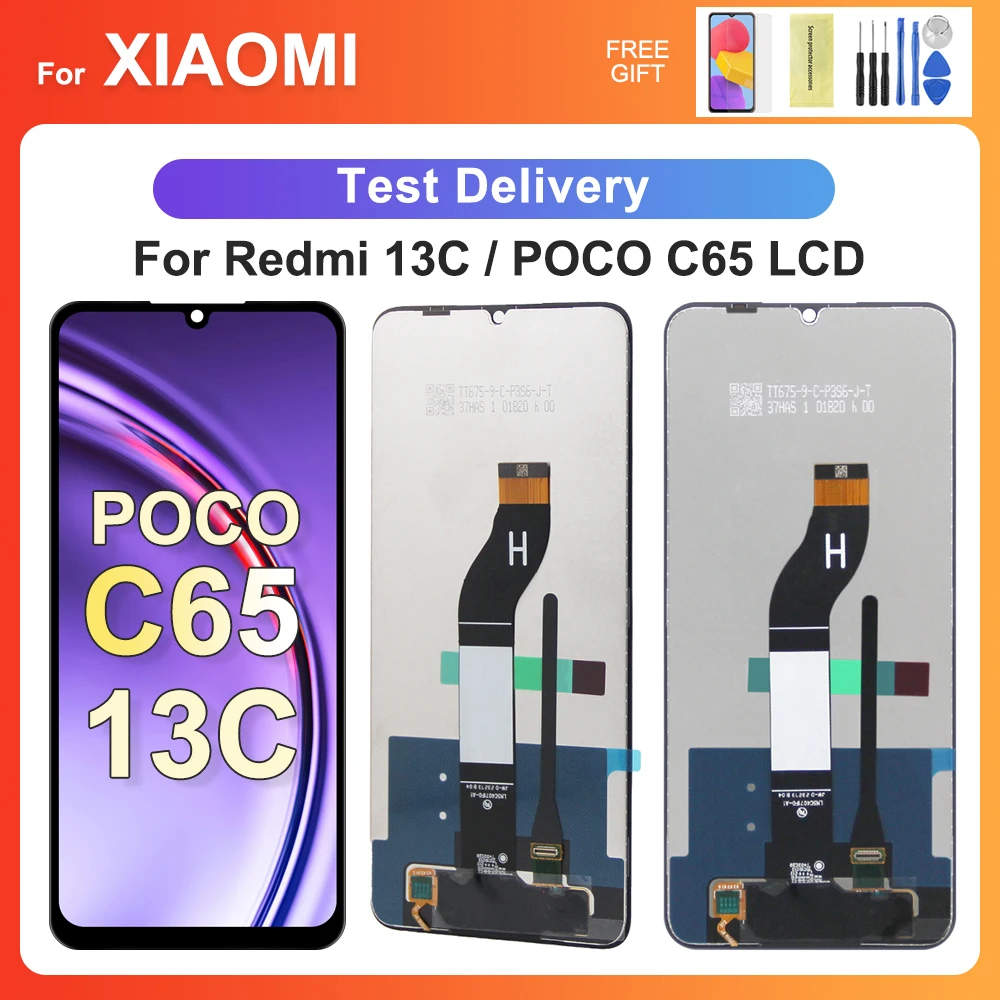 

For Xiaomi Redmi 13C 6.74''For Xiaomi Poco C65 Redmi 13 23100RN82L LCD Display Touch Screen Digitizer Assembly Replacement