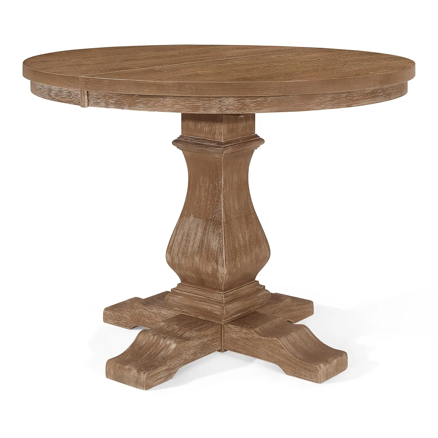 Logy Extendable Dining Table Set for 4, Expandable Kitchen Table and Dining Chairs Set of 4, Rubberwood Dining Room Table Set