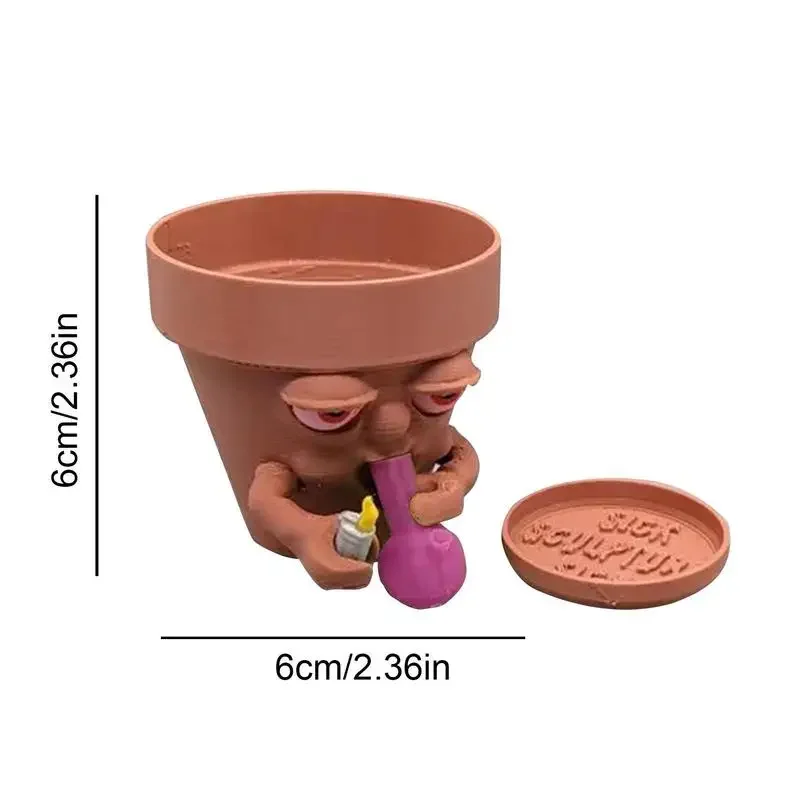 1szt Doniczka do palenia Mini Cartoon Cute Potted Plant Desktop Donated Plant Pot Desk Decorate Small Ornament Decor Sadzarka