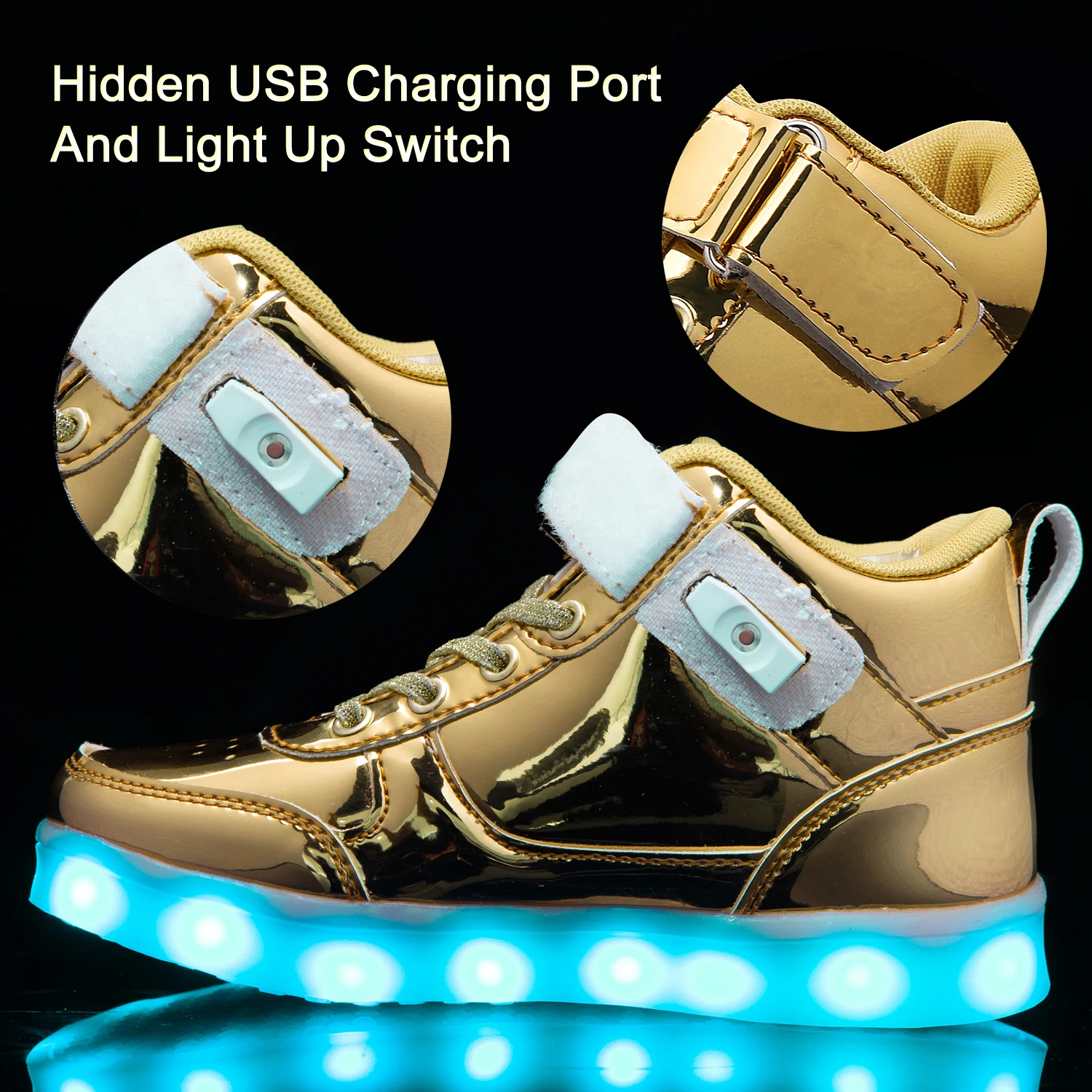 Adult&Kids Light up shoes Light USB Charging Loop Fashion Sports Dancing Sneakers Luminous Sole for Women&Men Led Shoes