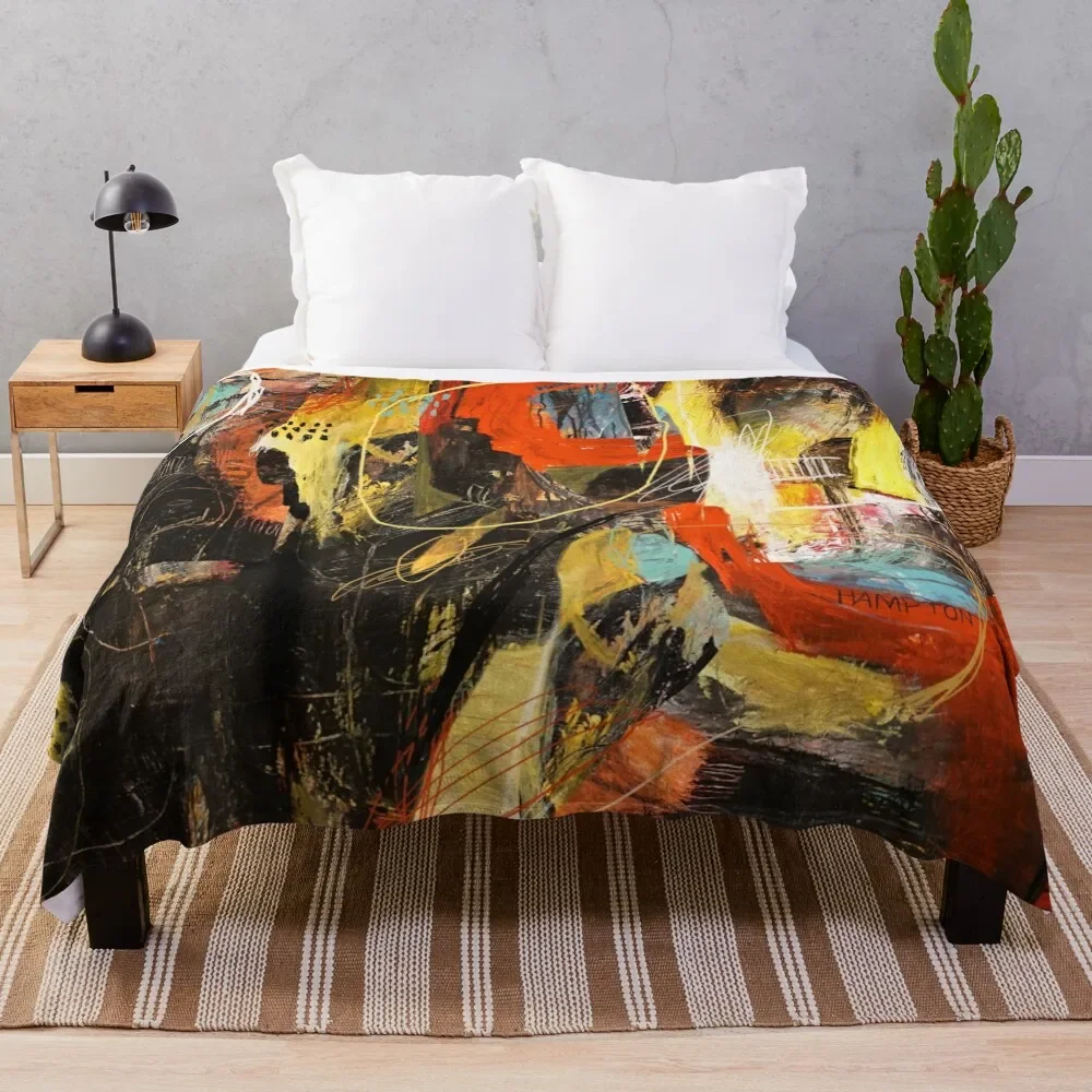 

The Family Fire - Abstract Painting Throw Blanket Machine Washable Soft Warm Blanket