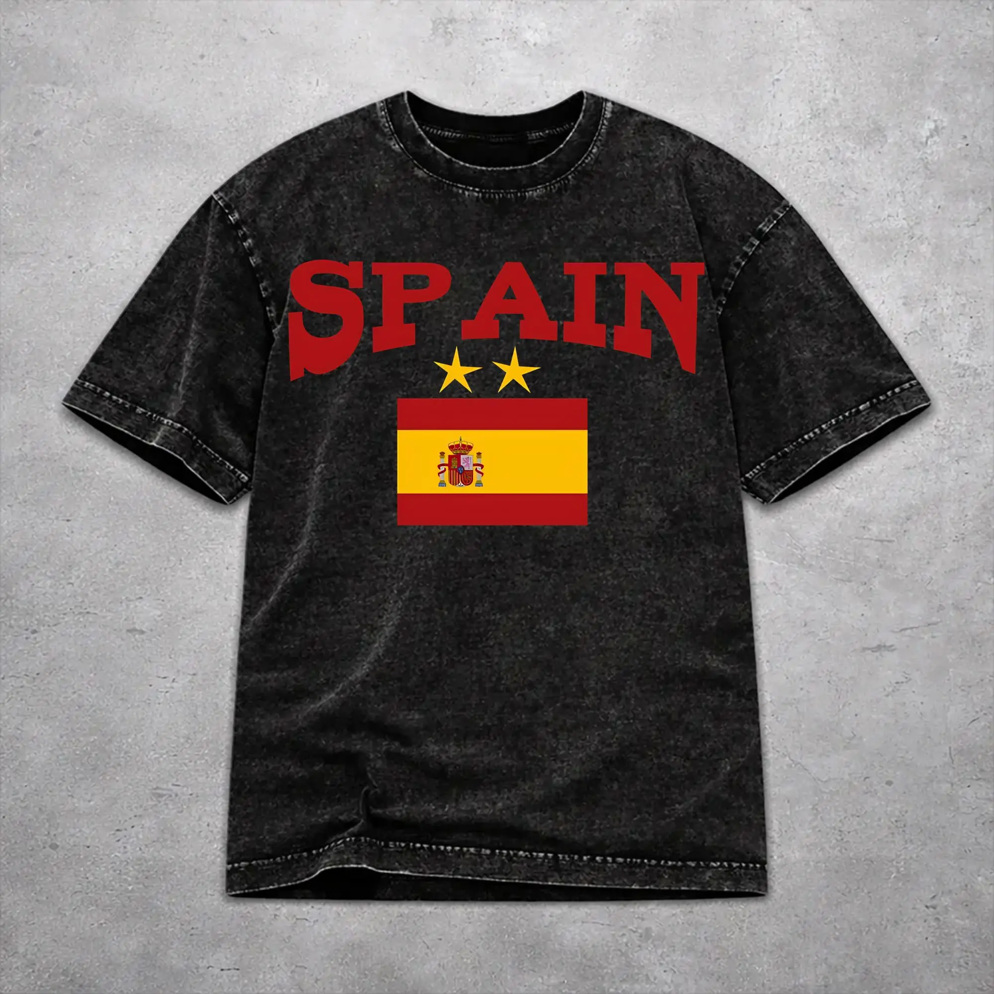 Harajuku Make Spain Great Again  Outfit T-Shirts for Men Women  Washed Style Tee Shirt Clothes