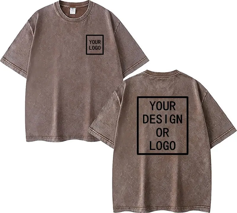 Custom Cotton T-shirt Personalized Your Design Here Custom Text Retro Style T Shirts Women Men Add Your Own Design DIY Shirts