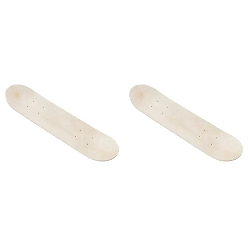 YSUN-2X Kids Skateboard DIY Painting Wooden Longboard Outdoor Sports Trick Skateboard (No Wheel)