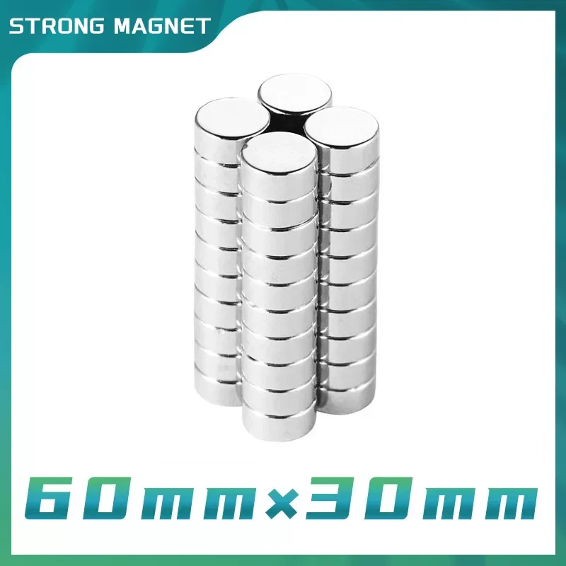 

1pcs Super Strong Round Magnets 60mmx30mm NdFeB Neodymium Thin Small Disc Magnet Permanent N35 Dia 60*30 Aimant Magnetic