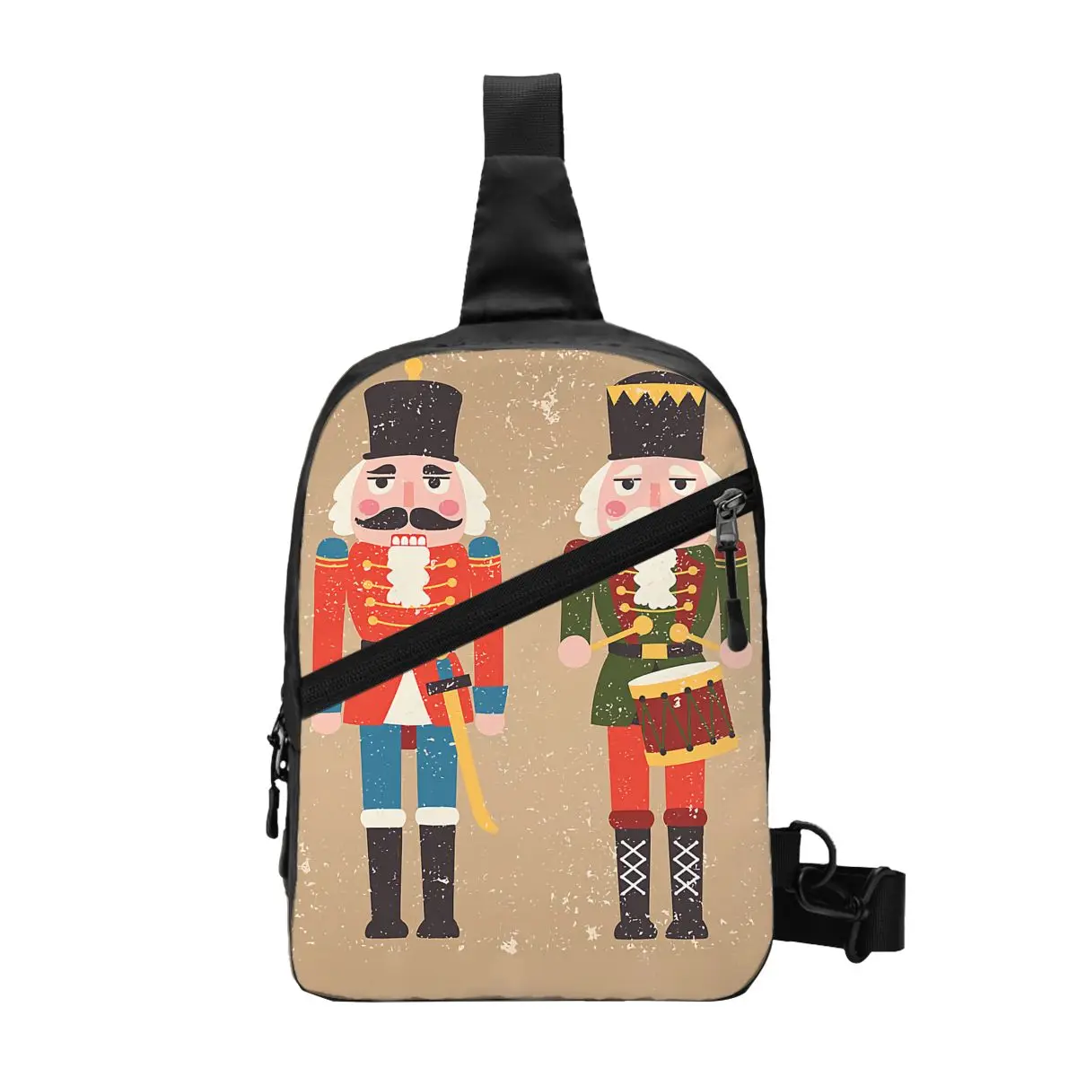 

Nutcrackers Soldier King Drummer Sling Chest Bag Christmas Nutcracker Shoulder Crossbody Backpack Men Cycling Camping Daypack