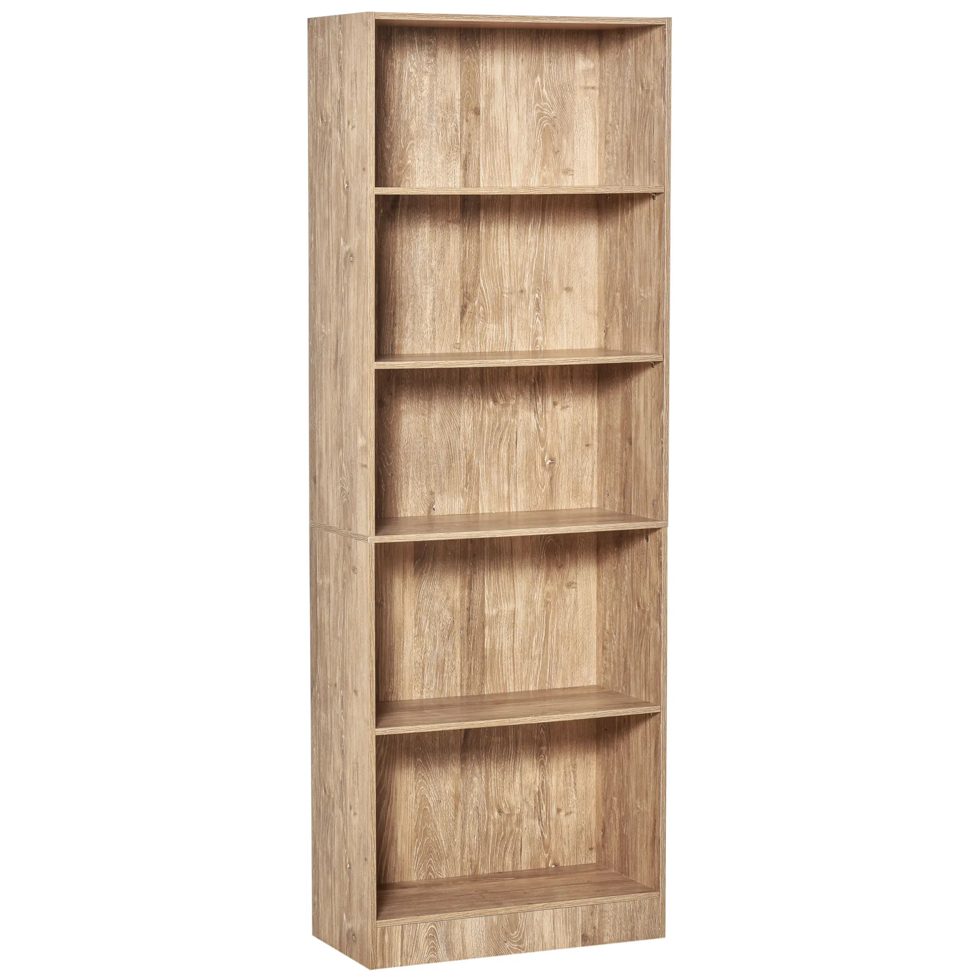 HOMCOM 5-level bookcase bookcase with 3 adjustable shelves