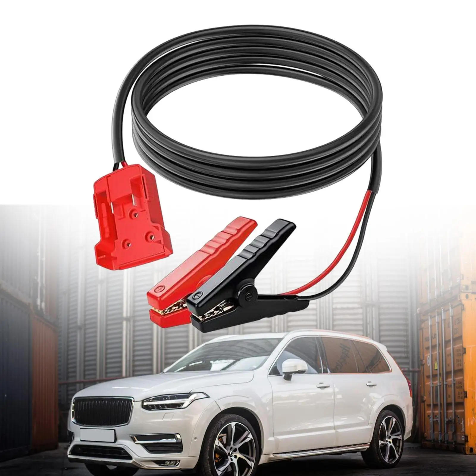 Jump Starter Cable Booster Cable Line Adaptor Automotive Convenient with Clamps Alligator Clips for SUV Car Truck Travel