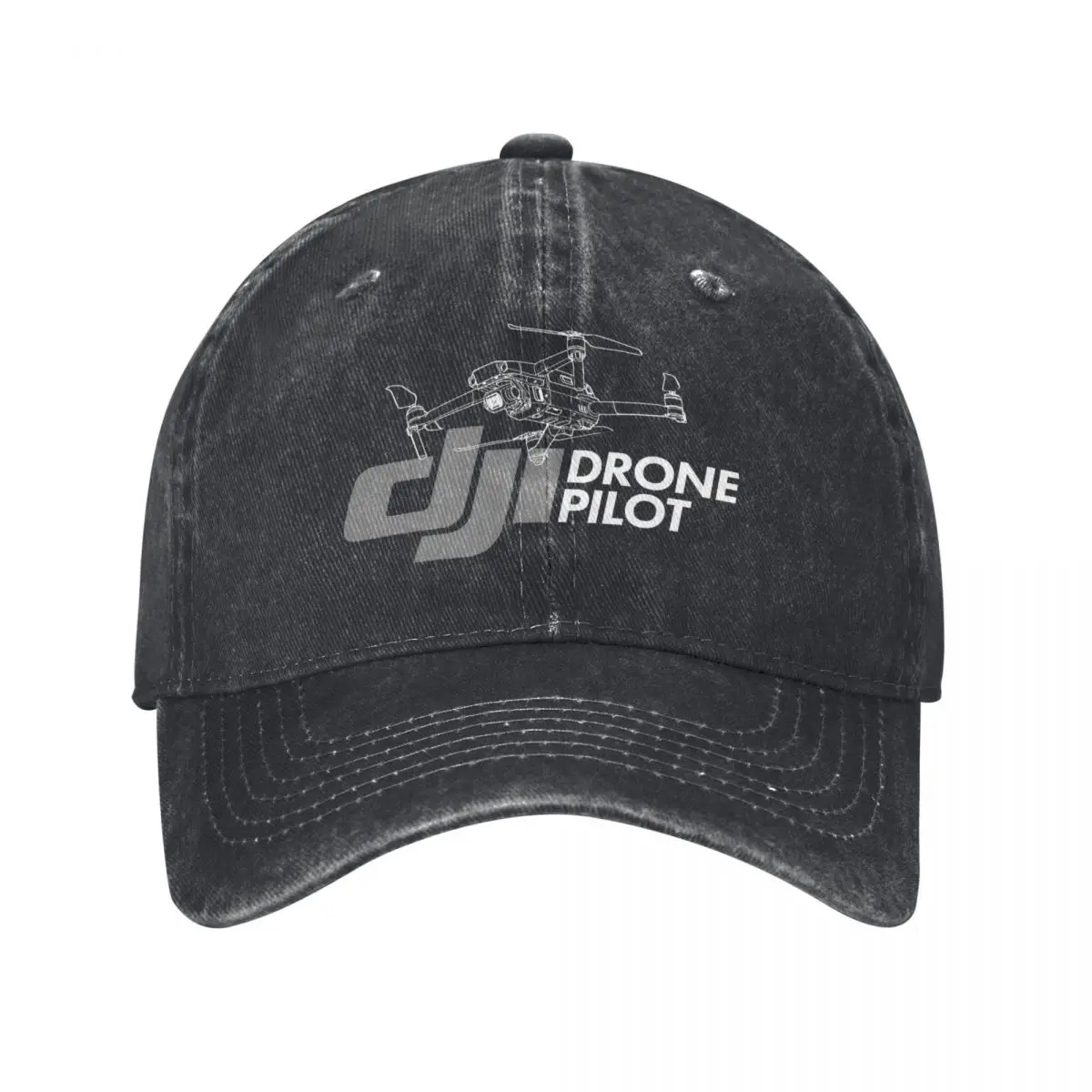 

Бейсболки Dji Drone Pilot Merch для мужчин и женщин Винтажная Потертая джинсовая шапка для оператора дрона