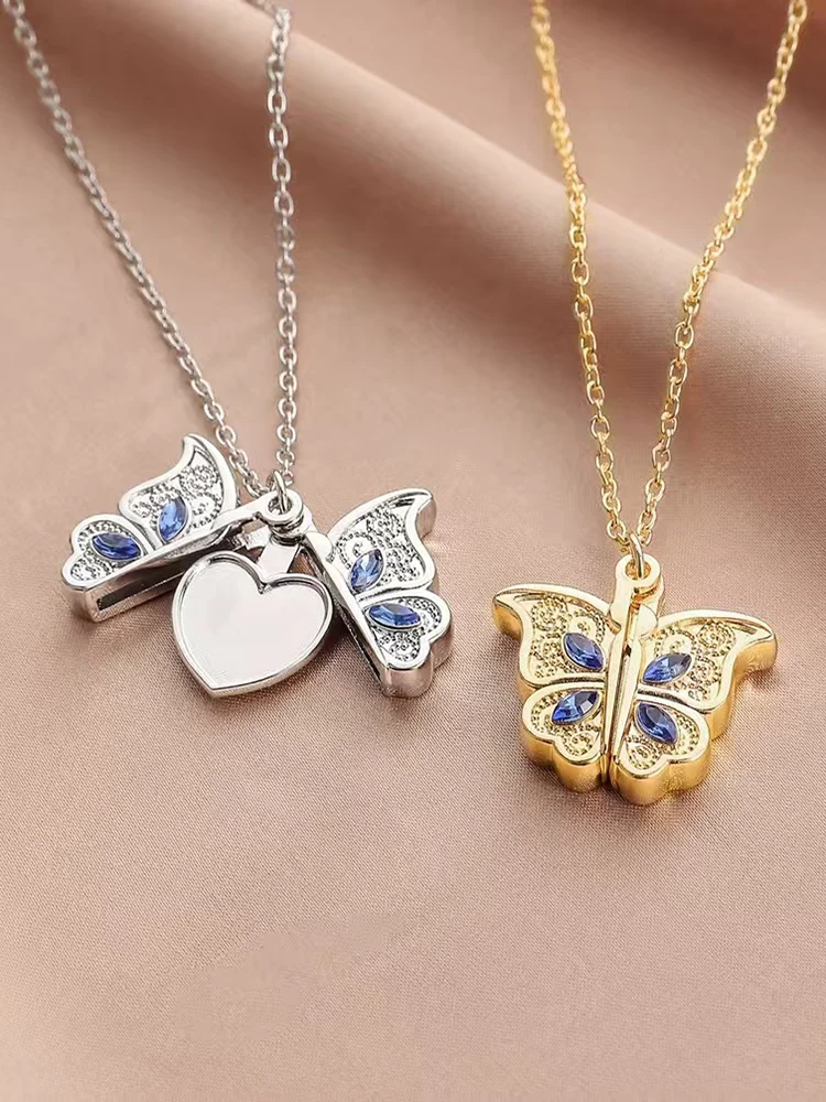 

Элегантное ожерелье-кулон в форме сердца с бабочкой, серебро 925 пробы с цирконием, подарок на День святого Валентина, день рождения, Рождество для женщин