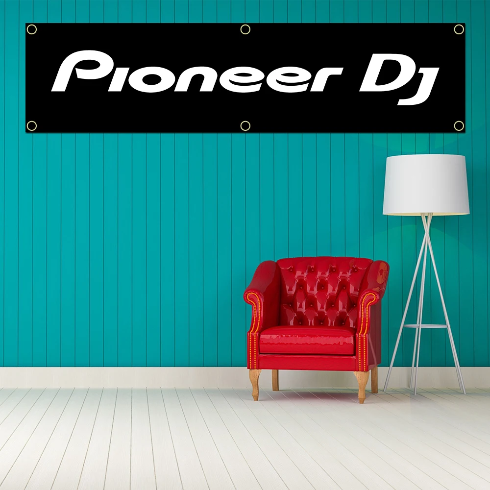 45x180cm Pioneer DJ Pro Music Banner Flag Polyester Printed Garage Wall Art Outdoor Decorations Tapestry