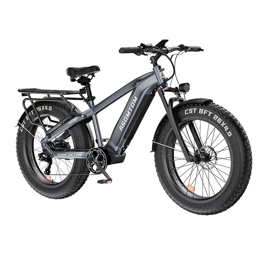 Q7 LG Battery EBike Four Link Suspension System 750W 26inch Beach Snow City  Fat Tire Mountain Dirt Electric bike For adults