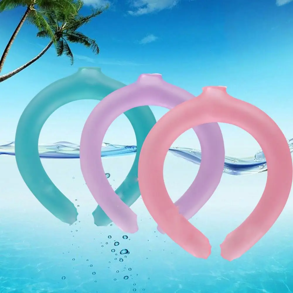 

Reusable Neck Massager Cooling Ring Summer Cooler Lasting Neck Cooling Tube Portable Sunstroke Prevention Cooling Neck Wraps