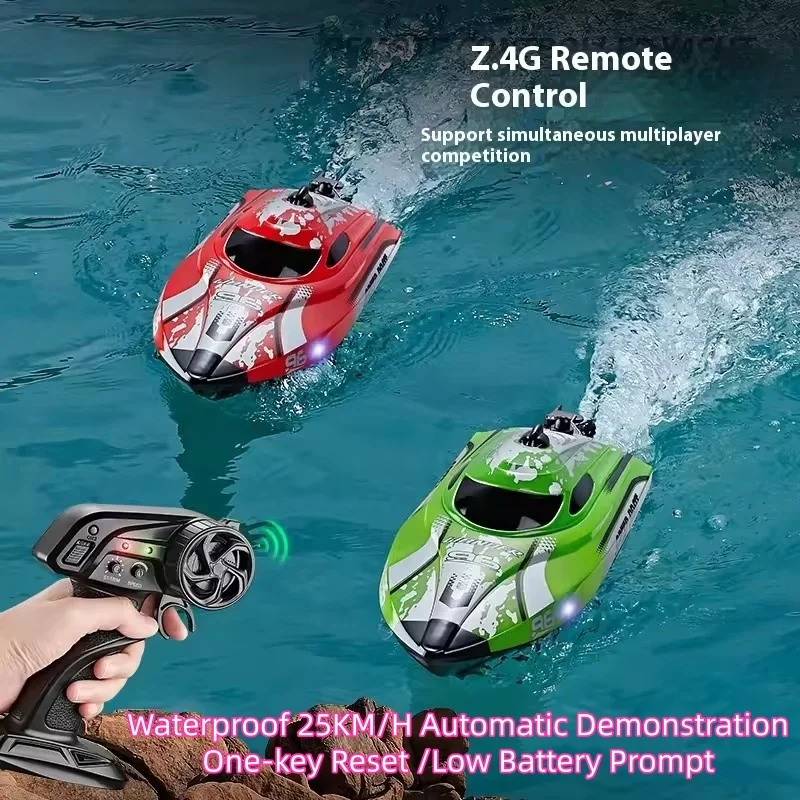 

150M Long Distance Capsize Reset Smart Alarm High Speed Remote Speedboat 2.4G High Speed RC Racing Drift Boat Water Toy Gifts