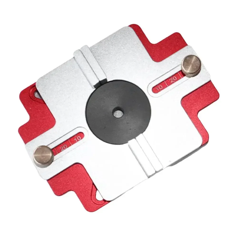 Woodworking 2-in-1 Slotted Positioning Plate Aluminum Alloy Drawer Handle Punching Template Wood Convenient Cut Auxiliary Tools