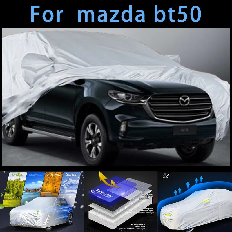 For mazda bt50 Car Cover Outdoor Protection Full Car Covers Snow Cover Sunshade Waterproof Dustproof Car accessories