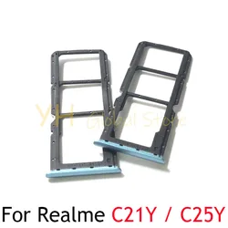 Para OPPO Realme C21Y/C25Y bandeja con ranura para tarjeta Sim soporte piezas de reparación de tarjeta Sim