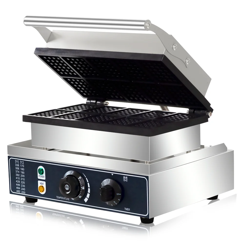 110 فولت/220 فولت التجارية الكهربائية 10 قطعة بلجيكا صانع الوافل فقاعة البيض كعكة فرن الإفطار آلة الوافل